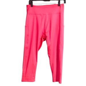 Tek Gear Pink Capri Leggings with Side Pockets